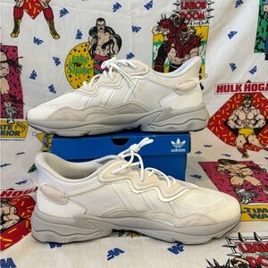 Adidas Ozweego White and Light Grey Sneakers Size 14